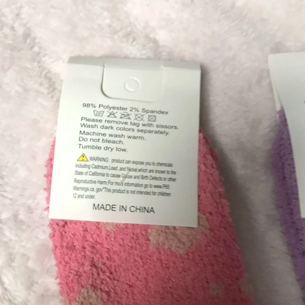 Pretty Cozy Socks Kids Animal Design - Pink, Purple, Brown New